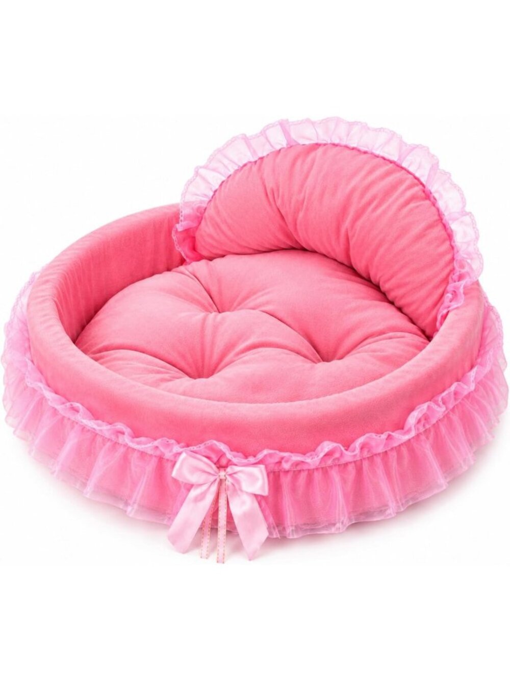 Cozy Pink Washable Dog Bed & Cat Couch - Soft Plush Pet Sofa for Small Medium